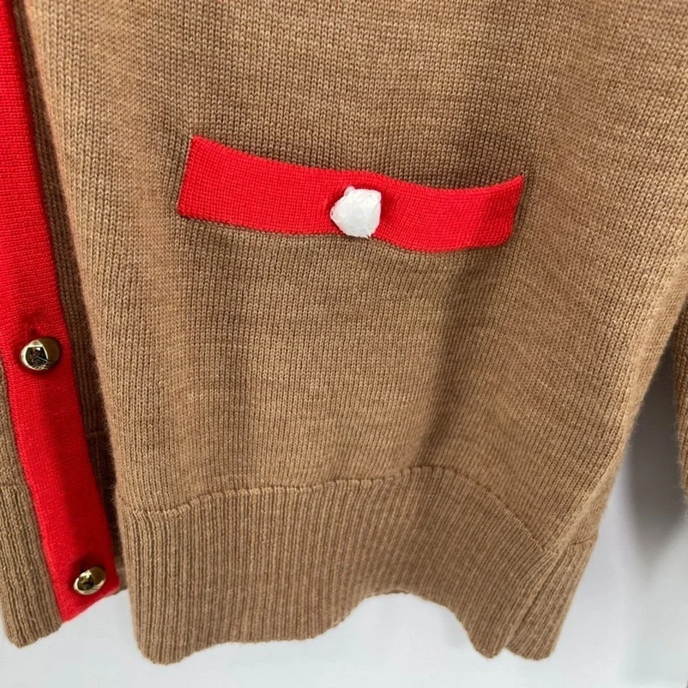 Coach Cardigan Sweater  Women S 100% Merino Wool Designer Old Money Quite Luxury